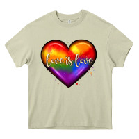 Love Is Love Heart Heavy Core Tee | Teevron
