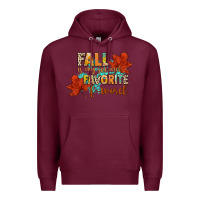 Burgundy fall is my second favorite f word Premium Hoodie - CowGirlArtShop