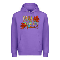 Purple fall is my second favorite f word Premium Hoodie - CowGirlArtShop