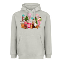 Moon Dust pink christmas coffe cups Heavyweight Hoodie - CowGirlArtShop