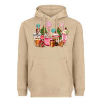 Mushroom pink christmas coffe cups Heavyweight Hoodie - CowGirlArtShop