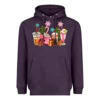 Plum pink christmas coffe cups Heavyweight Hoodie - CowGirlArtShop