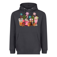 Smoke pink christmas coffe cups Heavyweight Hoodie - CowGirlArtShop