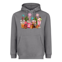 Storm pink christmas coffe cups Heavyweight Hoodie - CowGirlArtShop
