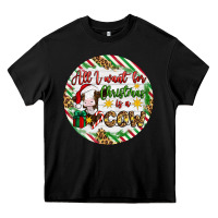 Black Christmas all i want for christmas is a cow Heavy Core Tee - Artiststas