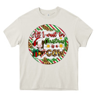 Cream Christmas all i want for christmas is a cow Heavy Core Tee - Artiststas
