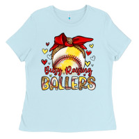 Baby Blue busy raising ballers Ladies Tee - Artiststas