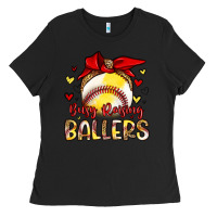 Black busy raising ballers Ladies Tee - Artiststas