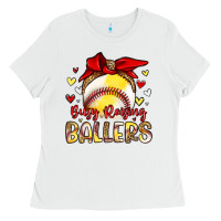 White busy raising ballers Ladies Tee - Artiststas