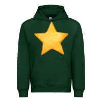 Forest Green yellow star Urban Hoodie - FaDigitalArtStudio