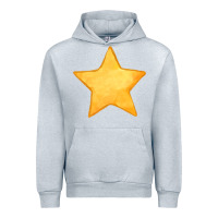 Heather Grey yellow star Urban Hoodie - FaDigitalArtStudio