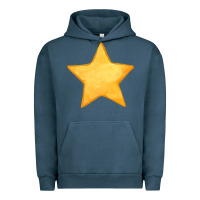 Pigment Midnight Navy yellow star Urban Hoodie - FaDigitalArtStudio