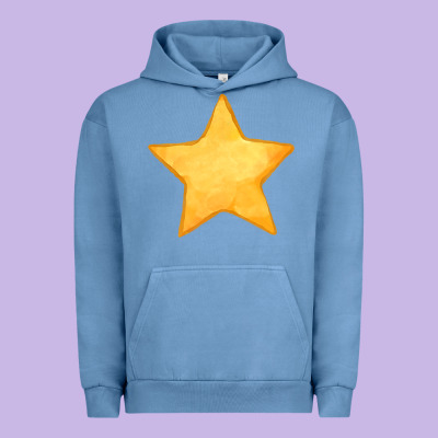 Yellow Star Urban Hoodie Designed By Fadigitalartstudio
