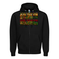 Black juneteenth is my independence day Zipper Hoodie - NancyCooperArtShop