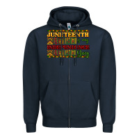 Navy juneteenth is my independence day Zipper Hoodie - NancyCooperArtShop