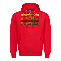 Red juneteenth is my independence day Zipper Hoodie - NancyCooperArtShop