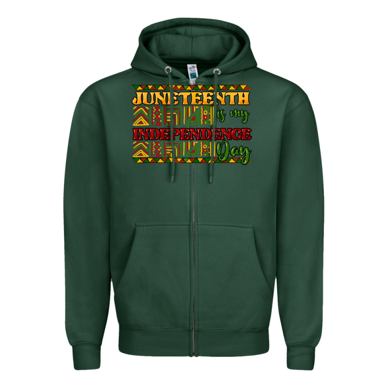 Juneteenth Is My Independence Day Zipper Hoodie by NancyCooperArtShop | Teevron