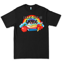 Black back to school hello sixth grade 3200x2400 Premium Tee - AdoDesignShop