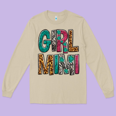 Girl Mimi Long Sleeve Tee Designed By Bundleandbundleshop