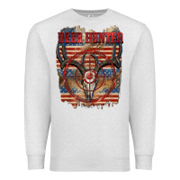 Oatmeal Heather deer hunter Premium Sweatshirt - CowGirlArtShop