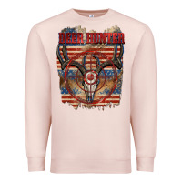 Pale Pink deer hunter Premium Sweatshirt - CowGirlArtShop