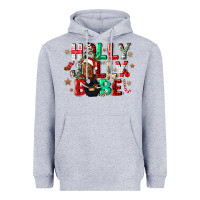 Heather Grey holly jolly babe Heavyweight Hoodie - CowGirlArtShop