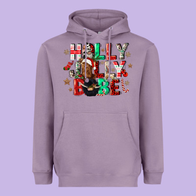 Holly Jolly Babe Heavyweight Hoodie Designed By Cowgirlartshop