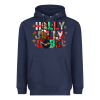 Navy holly jolly babe Heavyweight Hoodie - CowGirlArtShop