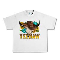 Lunar Rock yeehaw bull skull Urban Heavy Tee - NancyCooperArtShop