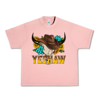 Salmon yeehaw bull skull Urban Heavy Tee - NancyCooperArtShop