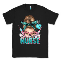 Black nurse life messy bun Classic Tee - NancyCooperArtShop