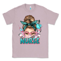 Lilac nurse life messy bun Classic Tee - NancyCooperArtShop