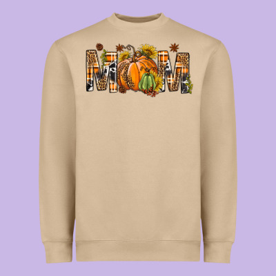 Western Mom With Pumpkins Heavyweight Sweatshirt Designed By Bundleandbundleshop