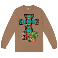 Toasted Coconut aztec cactus cross Long Sleeve Tee - JahusDesignShop