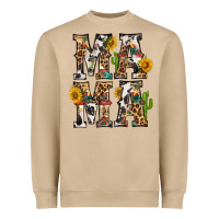 Mushroom Western Mama With Sunflowers Heavyweight Sweatshirt - BundleAndBundleShop