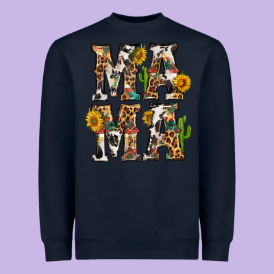 Western Mama With Sunflowers Heavyweight Sweatshirt Designed By Bundleandbundleshop