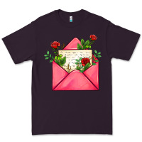 Plum pink letter Premium Tee - AdoDesignShop