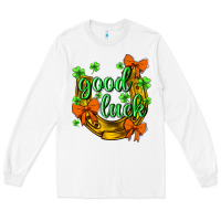 White St.Patrick's Good Luck Long Sleeve Tee - BundleAndBundleShop