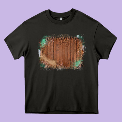 Wood Glitter Leopard Pattern Frame Heavy Core Tee Designed By Bettercallsaul