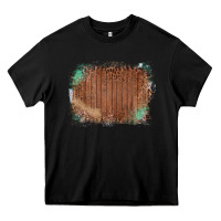 Black Wood Glitter Leopard Pattern Frame Heavy Core Tee - Bettercallsaul