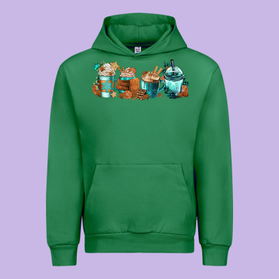 Winter Coffee Cups Urban Hoodie Designed By Fadigitalartstudio