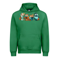 Emerald Winter Coffee Cups Urban Hoodie - FaDigitalArtStudio