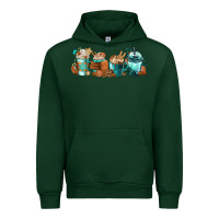 Foreset Green Winter Coffee Cups Urban Hoodie - FaDigitalArtStudio