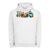 Pigment Lunar Rock Winter Coffee Cups Urban Hoodie - FaDigitalArtStudio