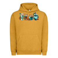 Pigment Peanut Butter Winter Coffee Cups Urban Hoodie - FaDigitalArtStudio