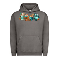 Pigment Tornado Winter Coffee Cups Urban Hoodie - FaDigitalArtStudio