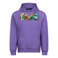 Tulip Winter Coffee Cups Urban Hoodie - FaDigitalArtStudio