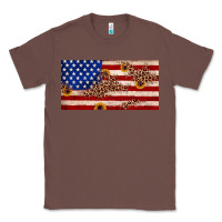 Chestnut American flag leopard sunflower Classic Tee - JahusDesignShop