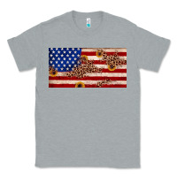 Heather Grey American flag leopard sunflower Classic Tee - JahusDesignShop