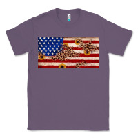 Lavender American flag leopard sunflower Classic Tee - JahusDesignShop